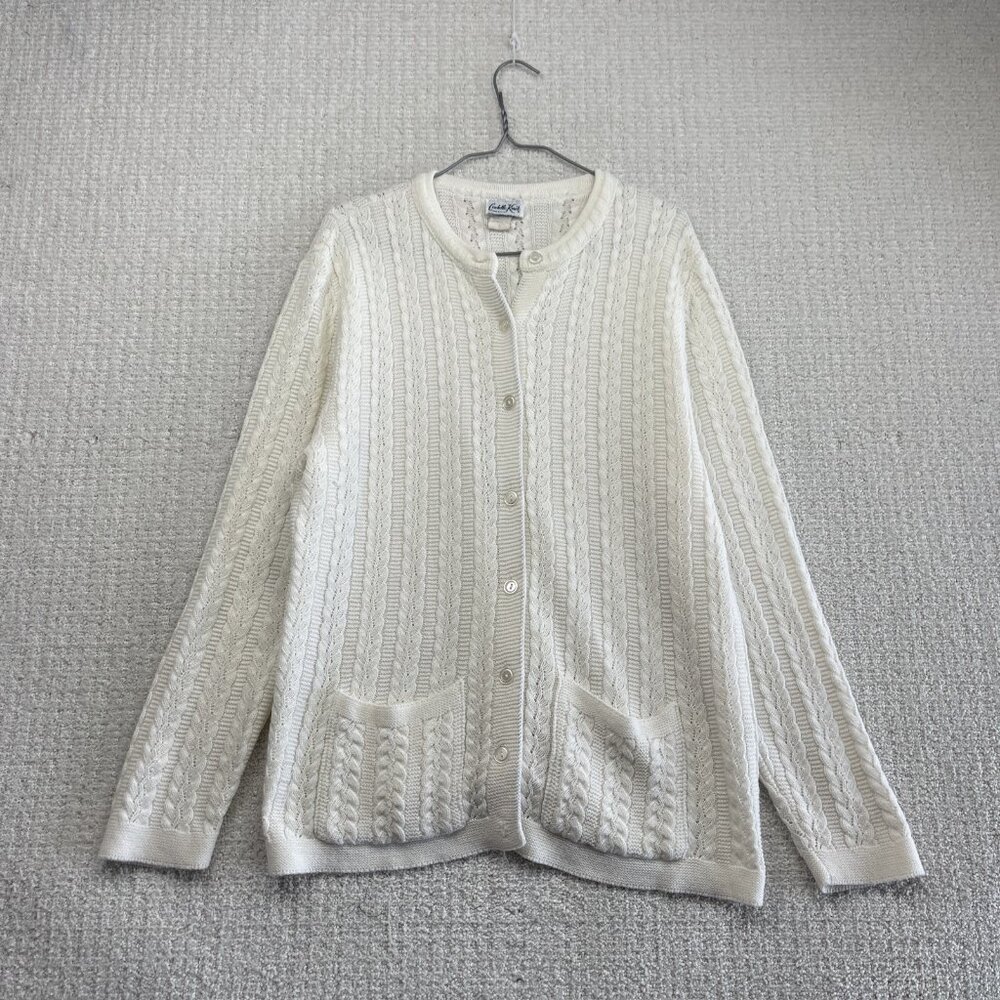VTG 70's Cuddle Knit Cardigan Women's Preppy Heritage Preppy ReUSA made Read